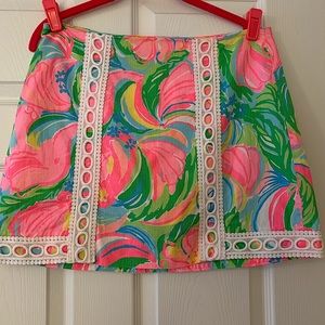 EUC Lilly Pulitzer Lace Pansy Skort Size 6